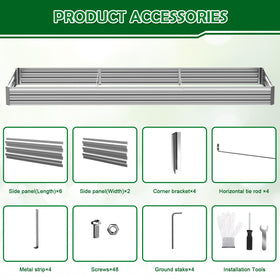 Tegarbed assembled kit included for quick setup on lawn or patio