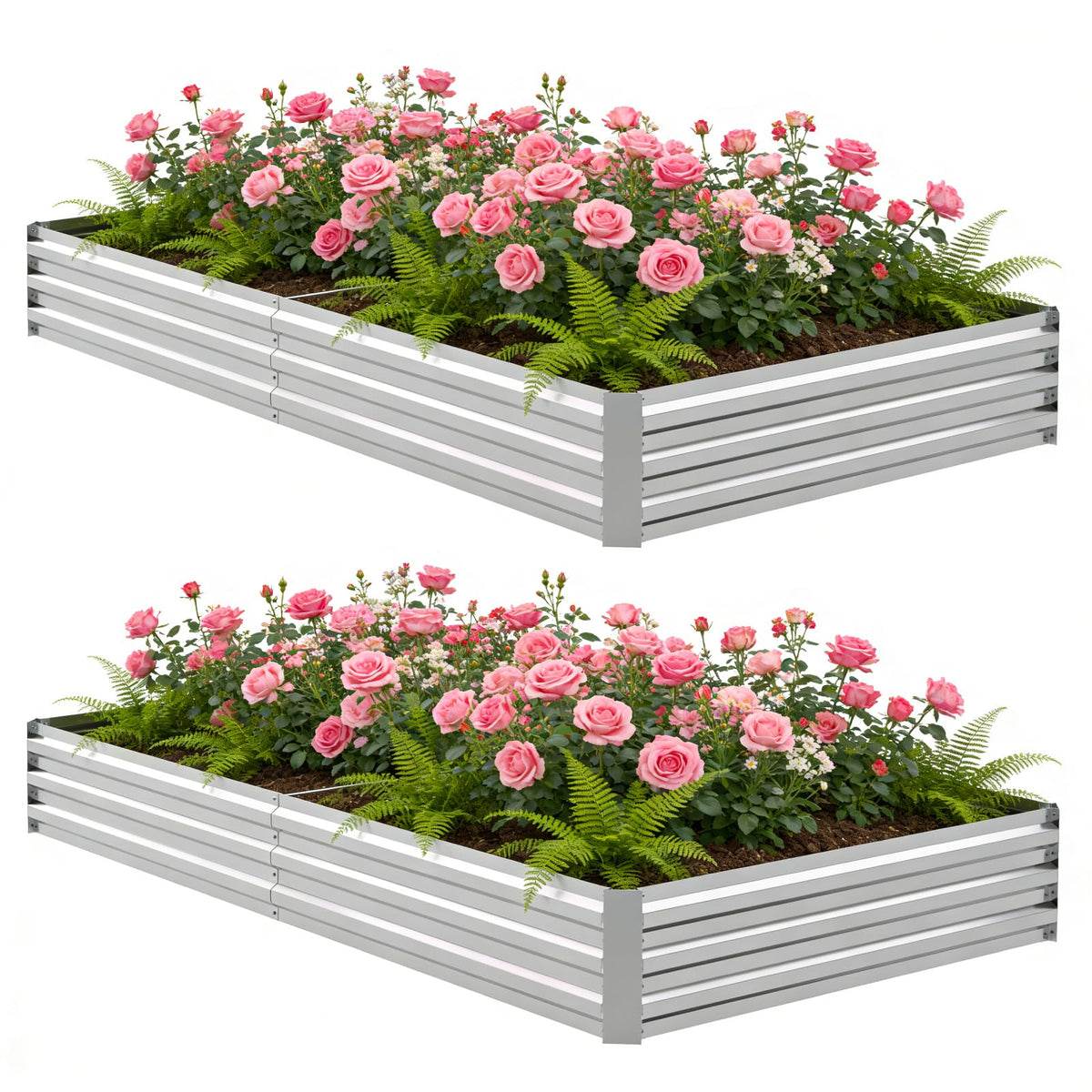 Tegarbed raised bed assembly front view shows a sturdy frame ready for outdoor use