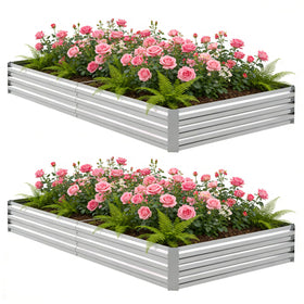 Tegarbed raised bed assembly front view shows a sturdy frame ready for outdoor use