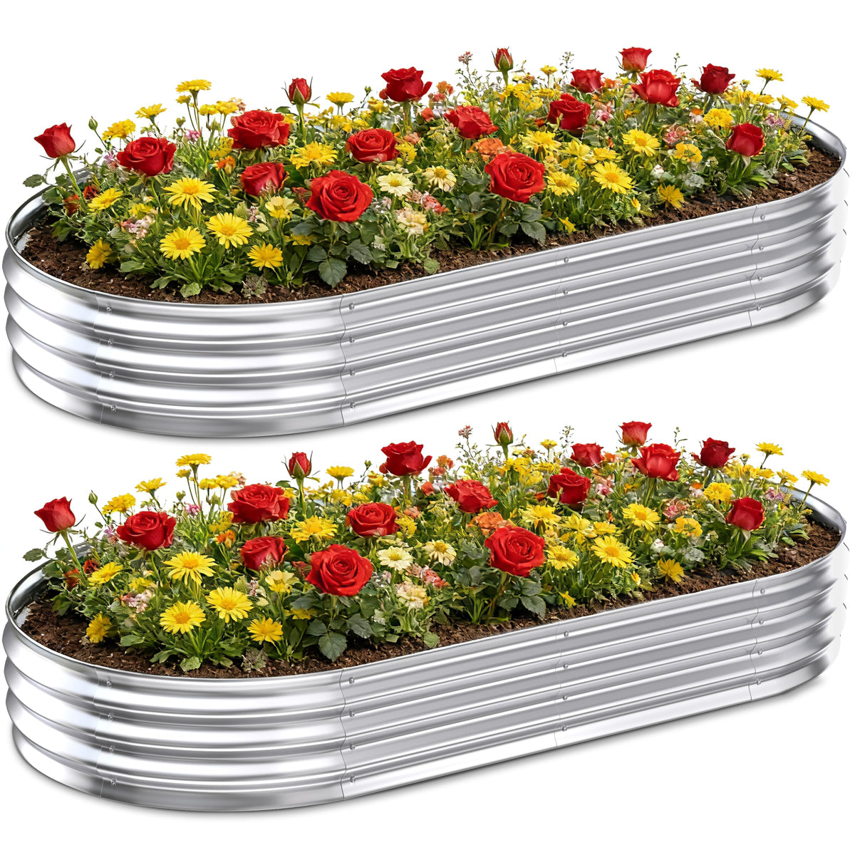 Tegarbed galvanized raised garden bed assembly on patio for quick setup