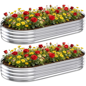 Tegarbed galvanized raised garden bed assembly on patio for quick setup