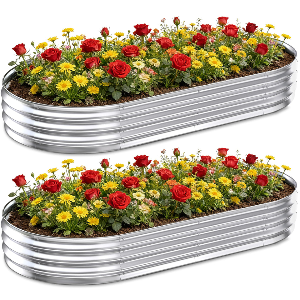 Tegarbed galvanized raised garden bed assembly on patio for quick setup