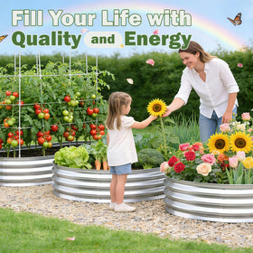 Tegarbed two-pack packaging shows included raised beds