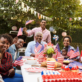 Tegeme multi-use flag bundle for parties and parades.