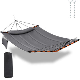 TEGERDEGER 12ft two-person gray hammock for cozy outdoor lounging