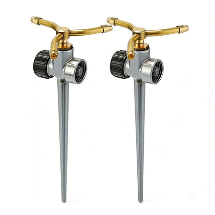 TEIENNA 3-arm brass sprinkler delivers even lawn coverage.