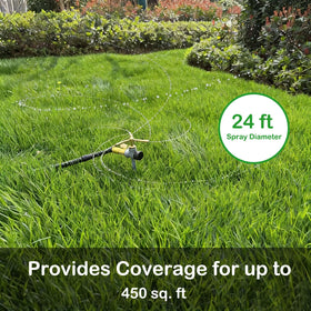 TEIENNA 360-degree rotary sprinkler covers all directions evenly.