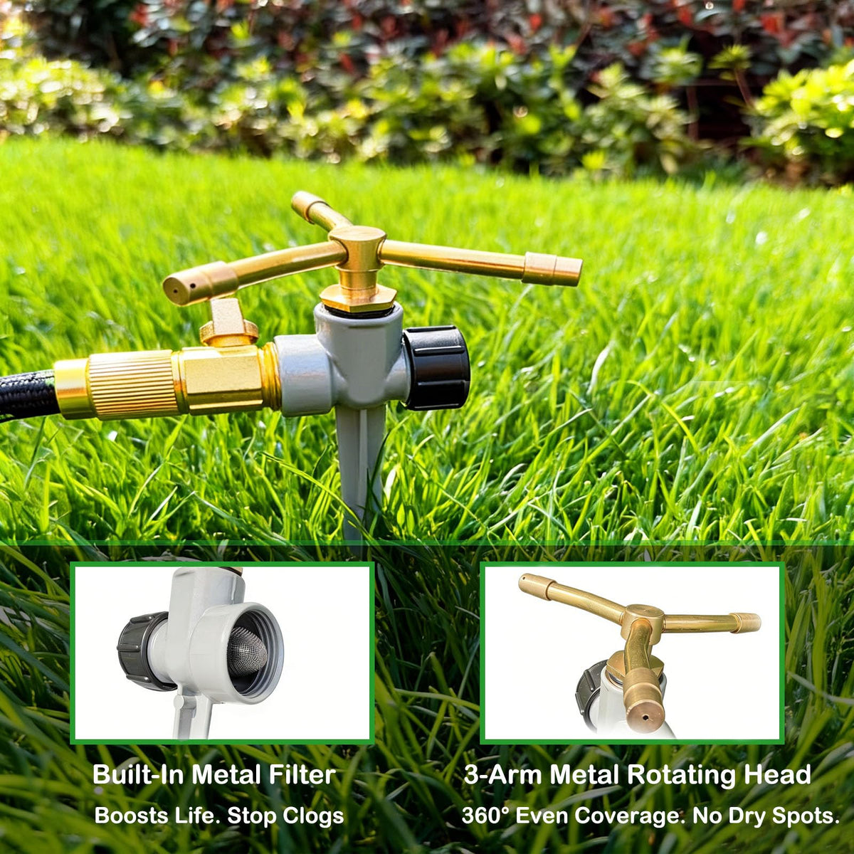 TEIENNA expandable irrigation system links units for larger lawns.