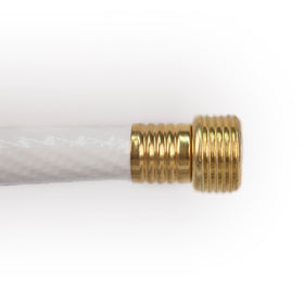 Teknor Apex NeverKink hose bending with grip-tite coupling for secure faucet attachment.