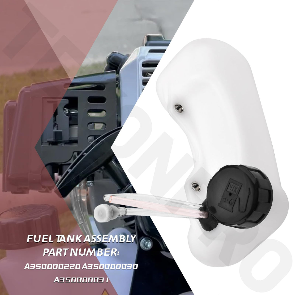 TEKONPRO fuel tank inlet connection, easy-to-secure fittings