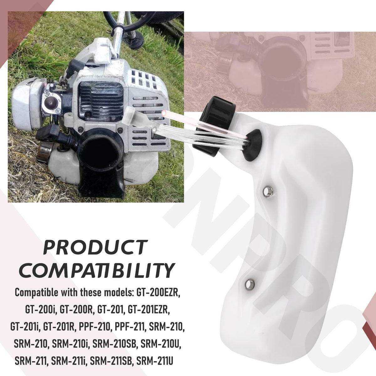 TEKONPRO fuel tank outlet hose attachment, clean fuel flow