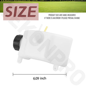 TEKONPRO fuel tank assembly closeup for UT2900, highlighting compatibility across models.