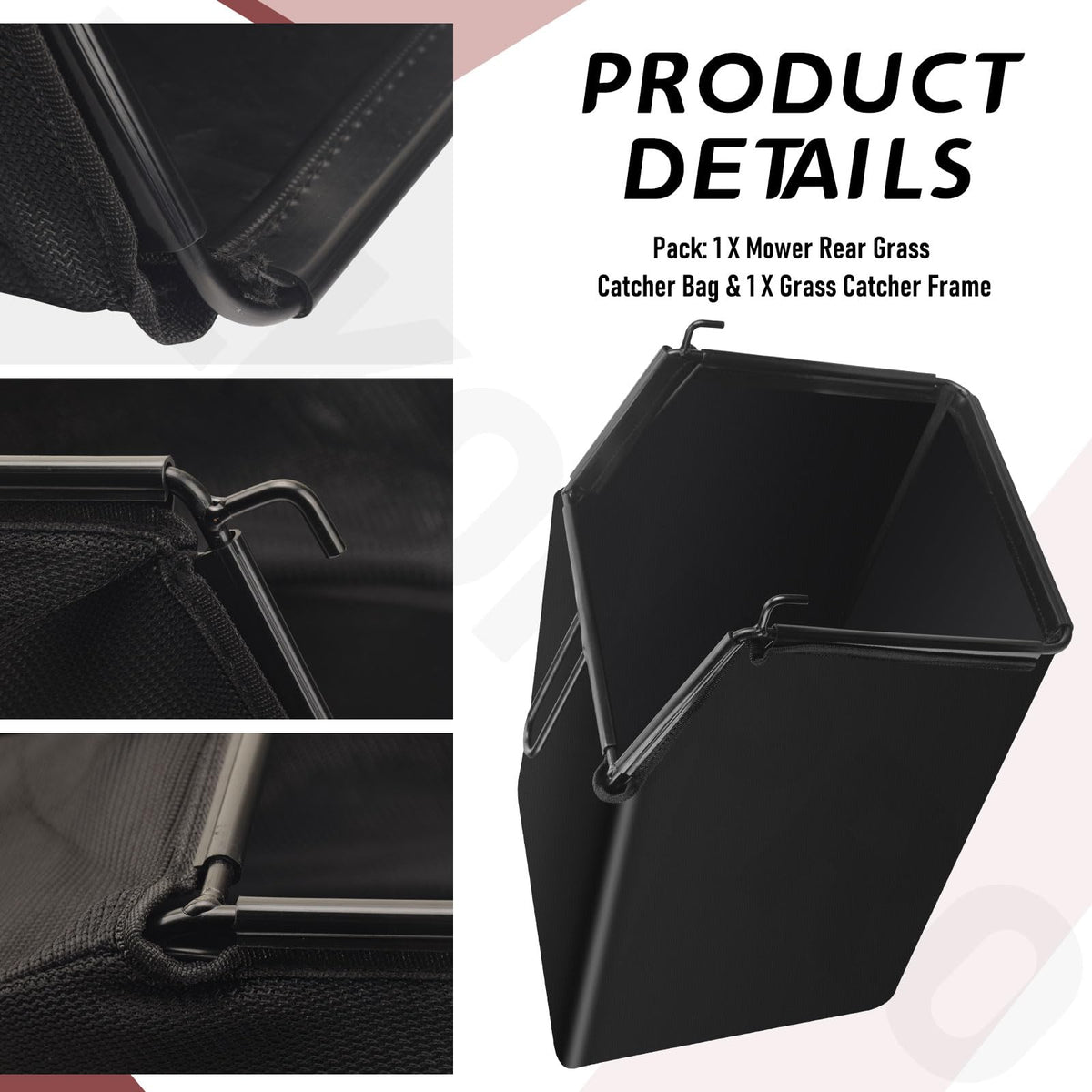 TEKONPRO durable bag material close-up showing reinforced stitching.