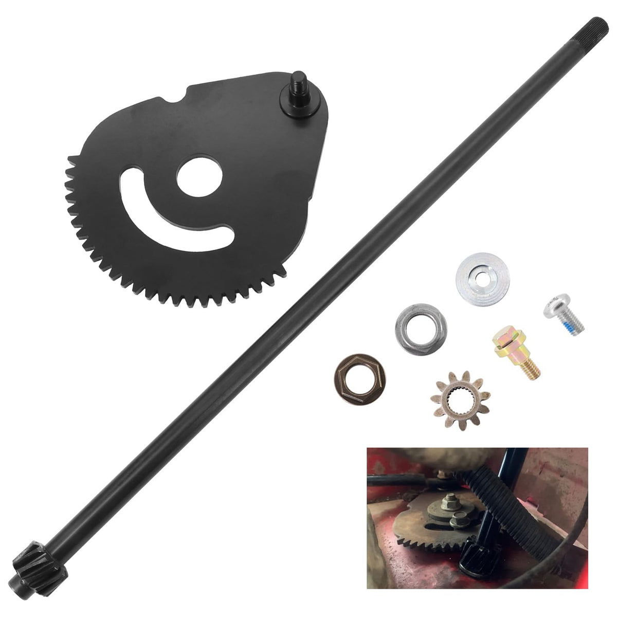 Tektall steering gear kit with rod and bushing for quick replacement