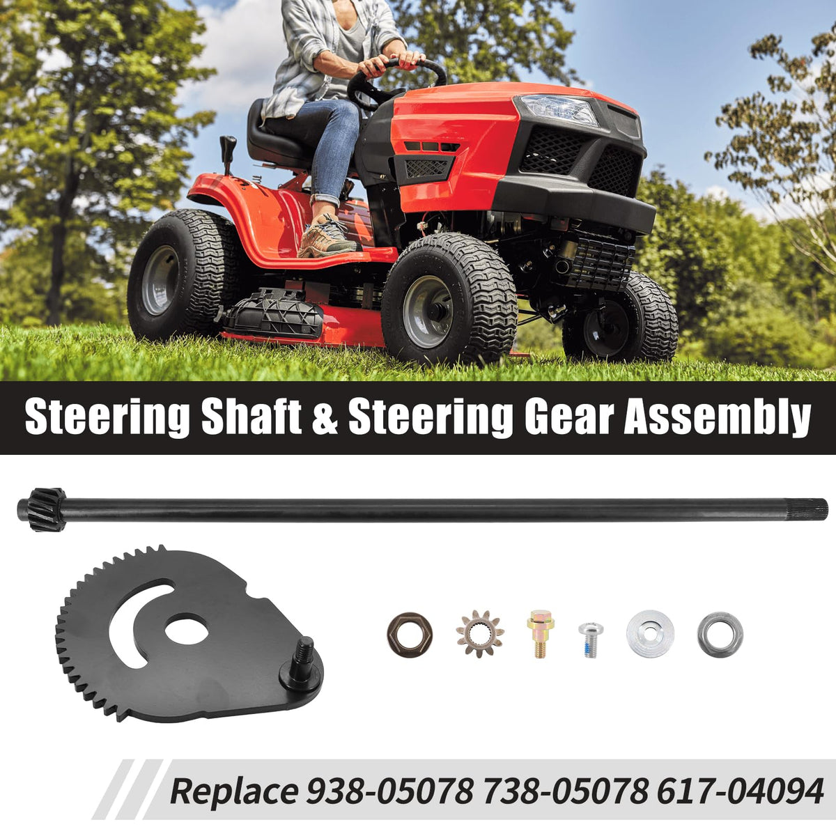 Close-up of Tektall steering rod shaft with durable material for precise control
