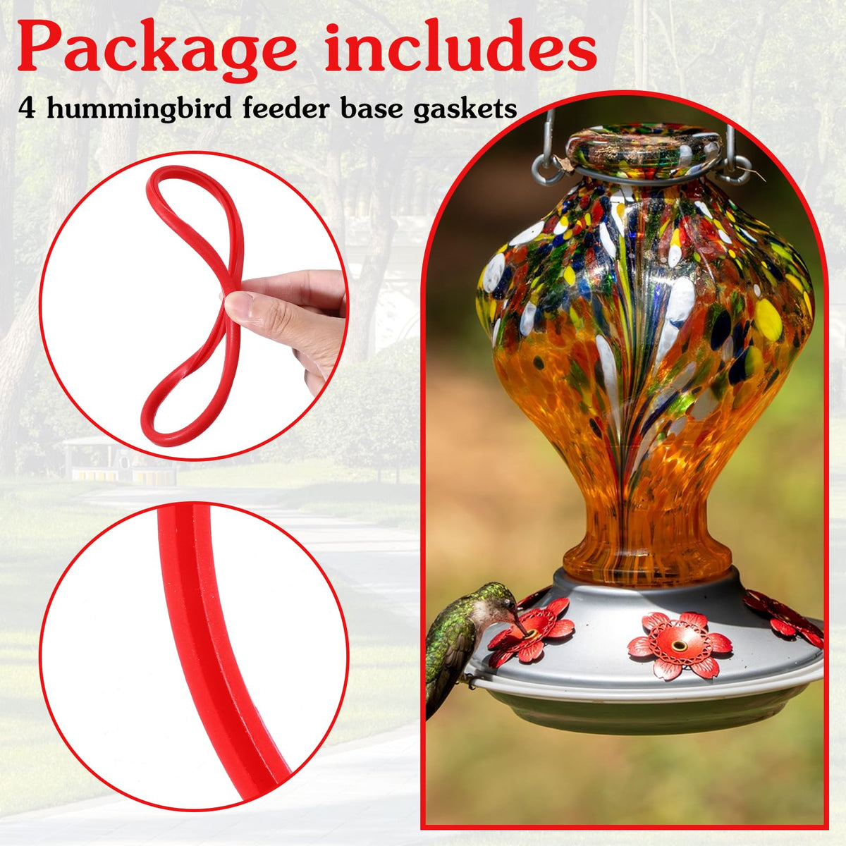 Telooco bee-deterrence ring; reduces access at feeder openings.