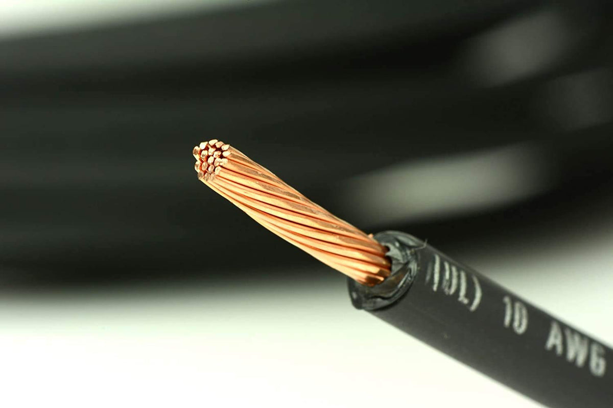 TEMCo USA-made 10 AWG PV wire with XLPE insulation suitable for outdoor use.