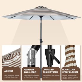 Tempera wind-resistant aluminum pole delivers durable outdoor shade