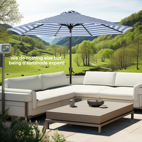 Tempera 9ft umbrella fits 42-54 inch tables and 4-6 chairs