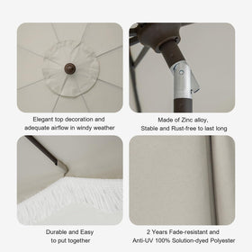 Tempera 9ft auto-tilt mechanism provides easy shade changes.
