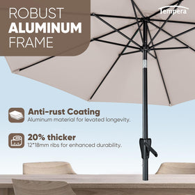 Tempera wind vent design promoting airflow and stability