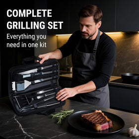 TempPro brush for even sauce application and thorough grill cleaning.