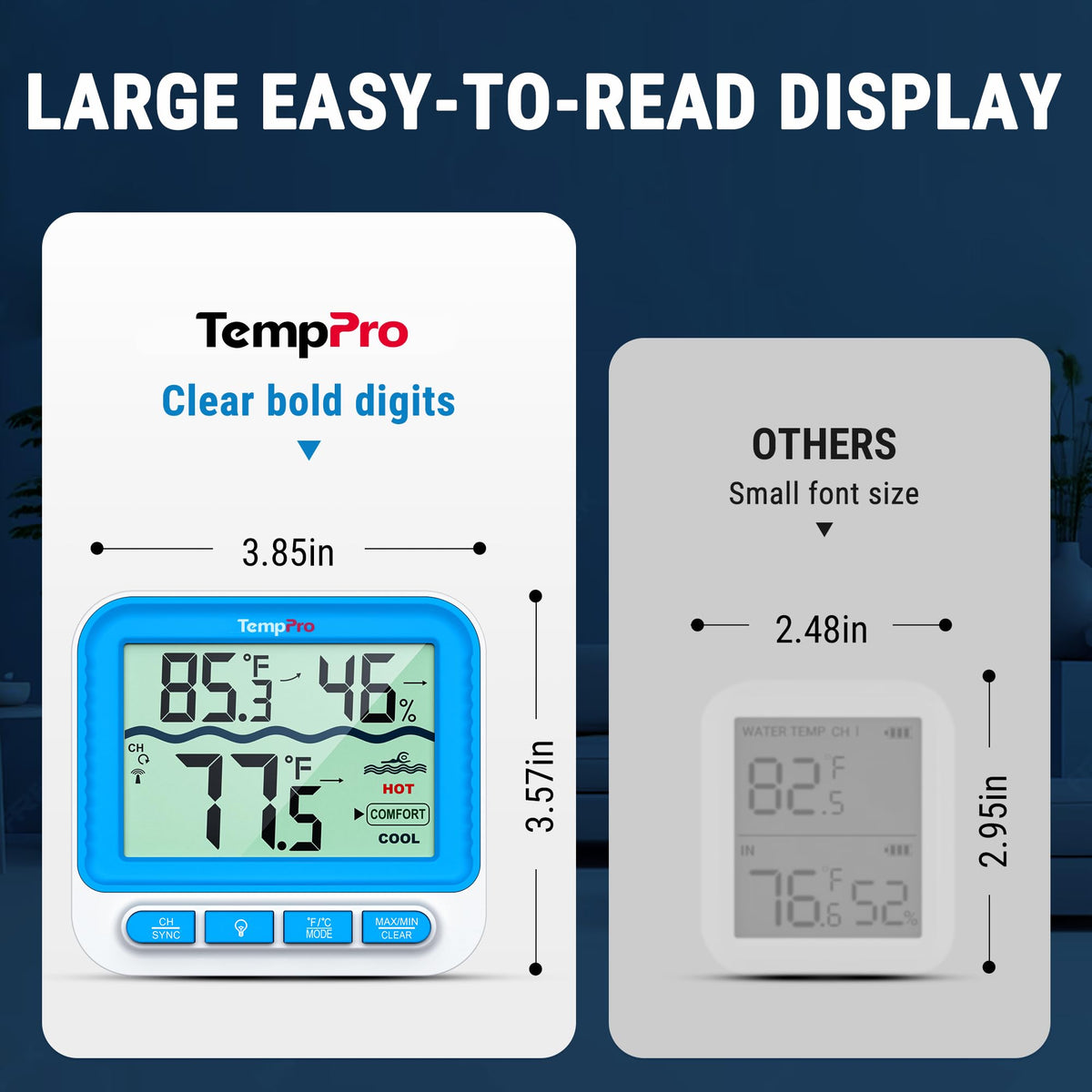 TempPro unit in pre-paired setup for instant use right out of the box.