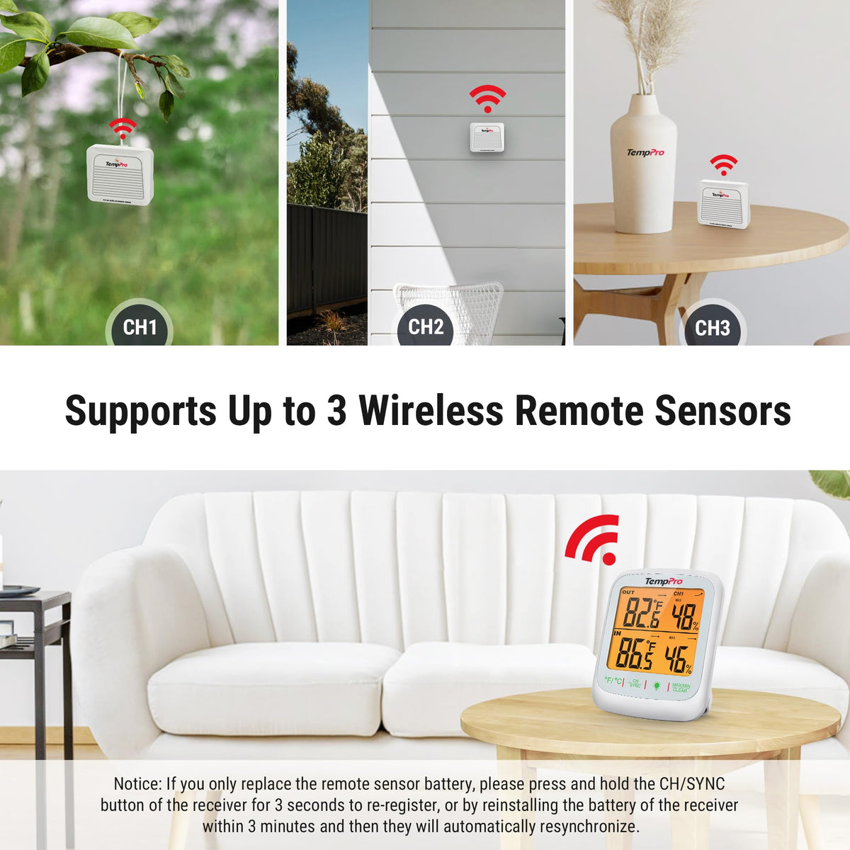 TempPro TP260B built-in magnet allows flexible mounting near metal surfaces.