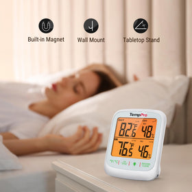 TempPro TP260B temperature and humidity readings for home monitoring.