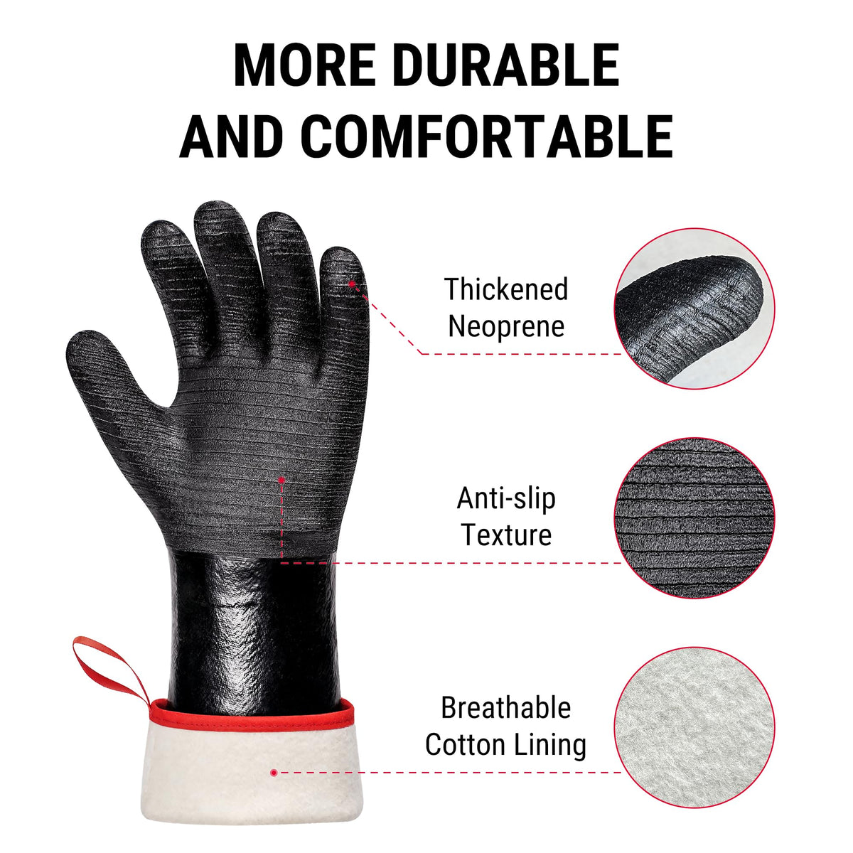 TempPro waterproof exterior allows quick cleaning between tasks.