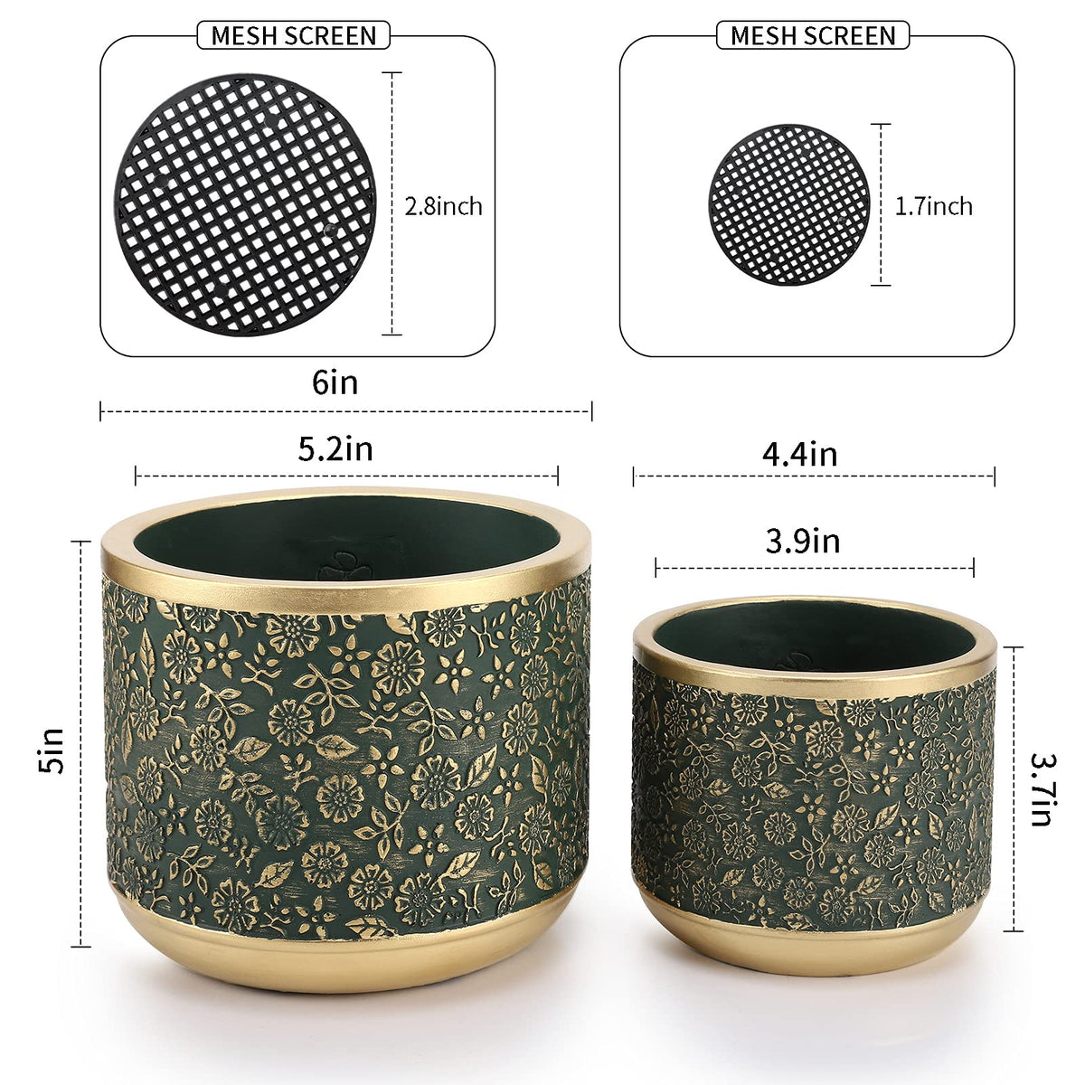 Ten-stone bottom diameter 6 inches supports versatile plant options.