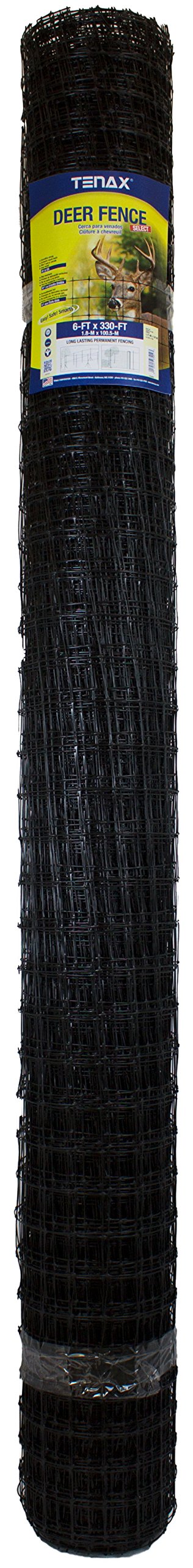 Tenax Deer Fence Select 1A120244 rolled barrier in yard deterring deer effectively.