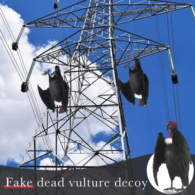 Tenceur large vulture bird scarecrow helps protect garden without harm.