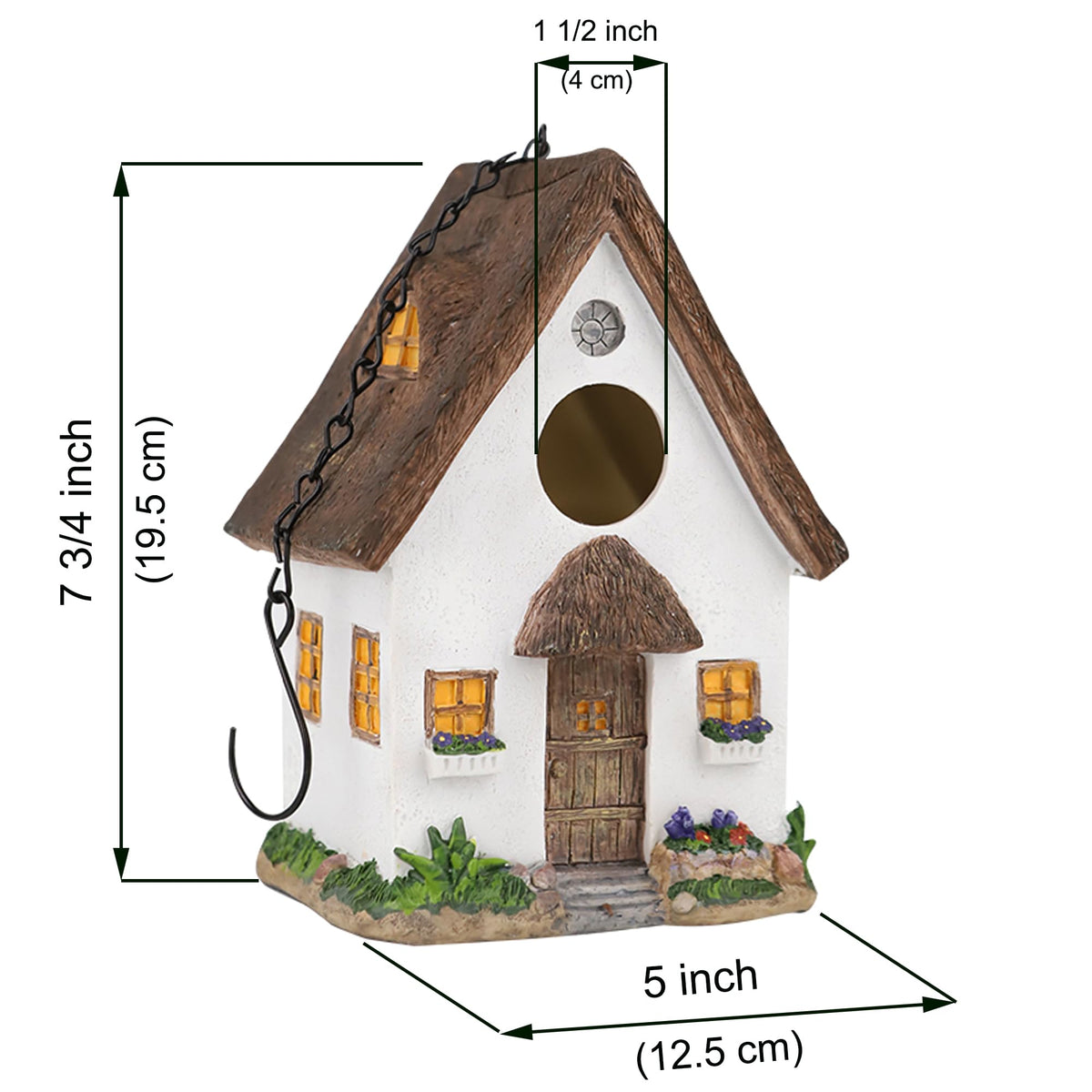 Tenforie Bird House textured roof adds artisanal character and appeal.