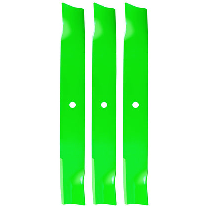 TENGMUJX 3-pack high-lift blades for efficient lawn cutting