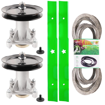 TENGMUJX spindle set for 46-inch mower deck improves cutting balance and vibration control.