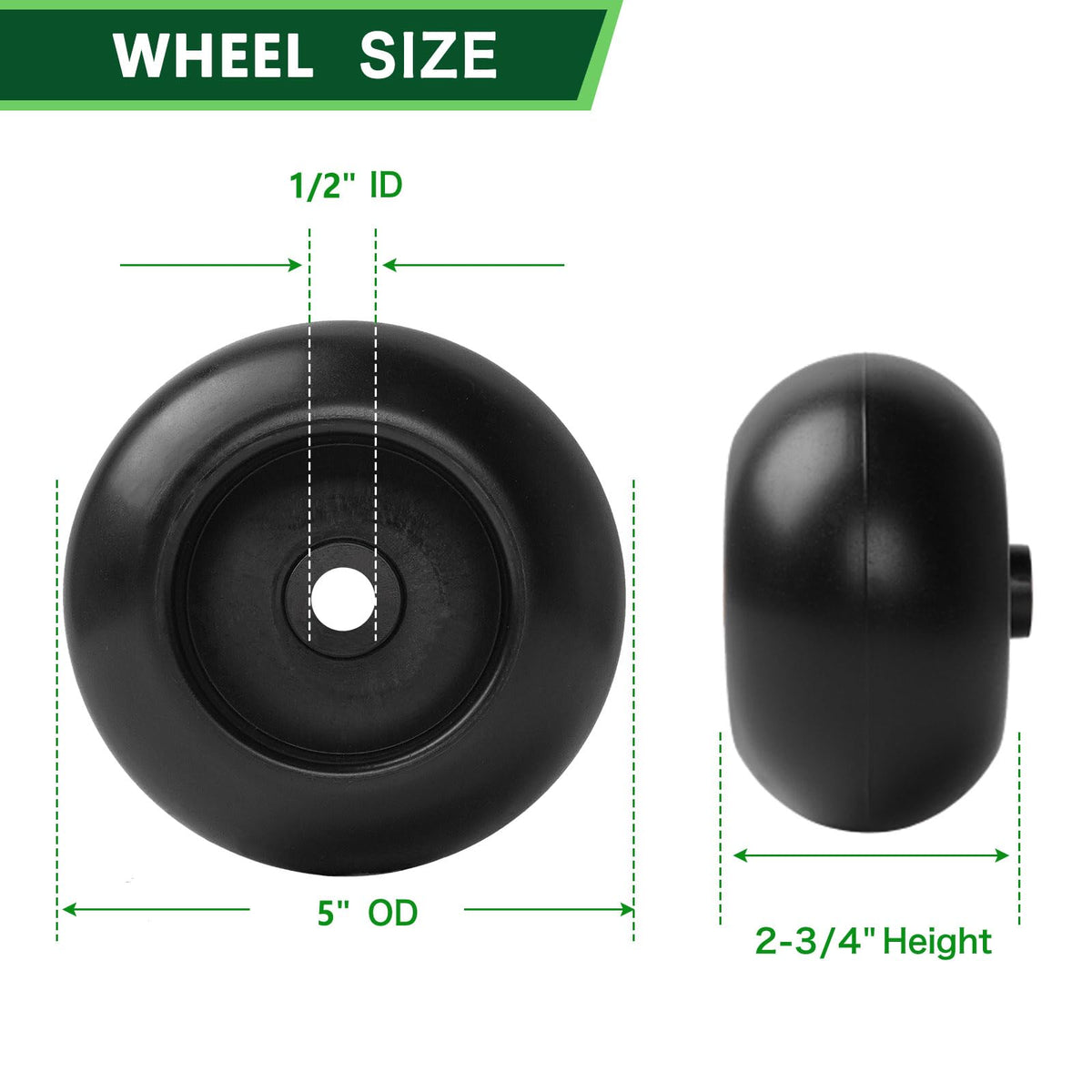 TENGMUJX deck wheels support stable deck height for smooth cutting