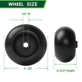 TENGMUJX deck wheels support stable deck height for smooth cutting