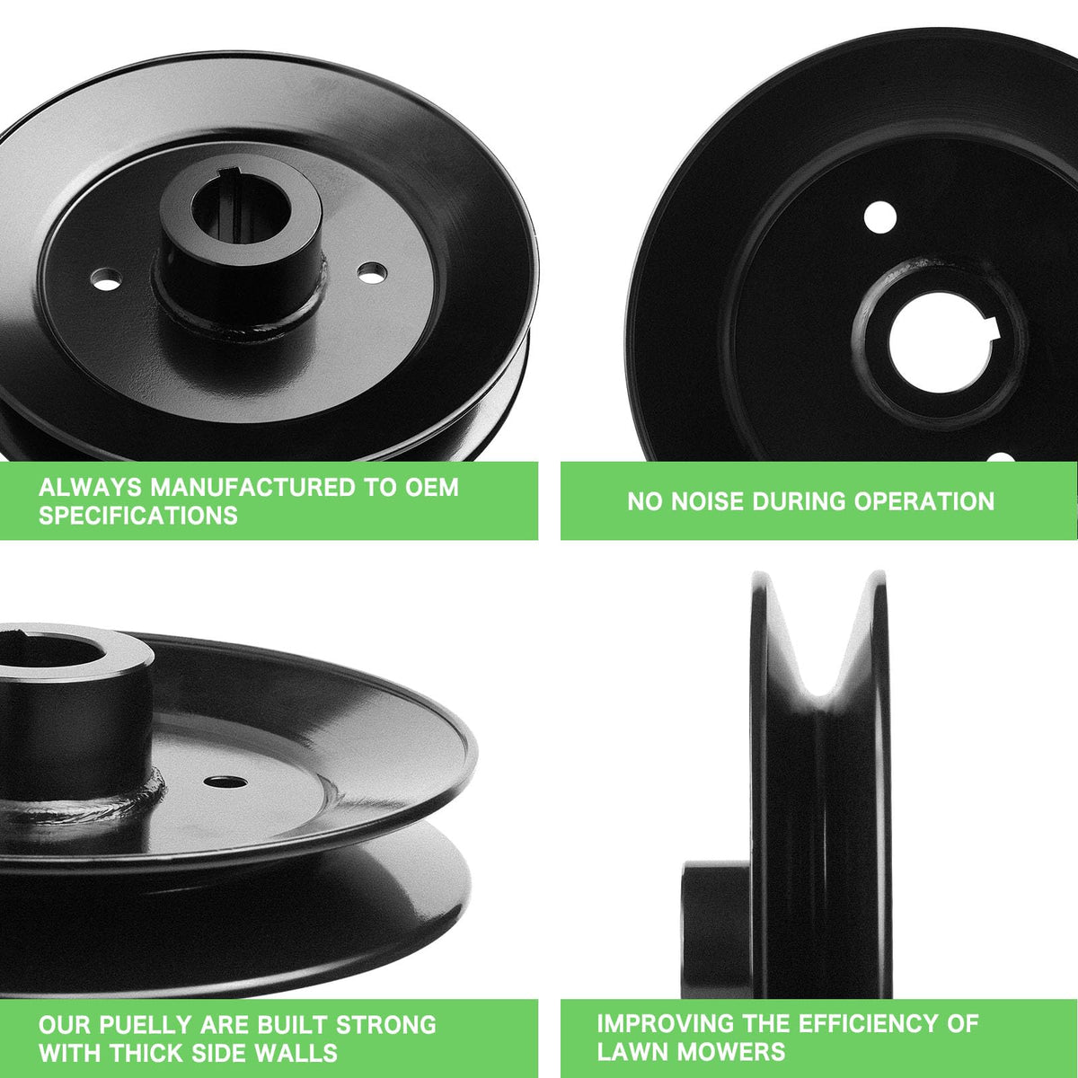 TENGMUJX 54-inch deck pulley assembly reduces friction and vibration.