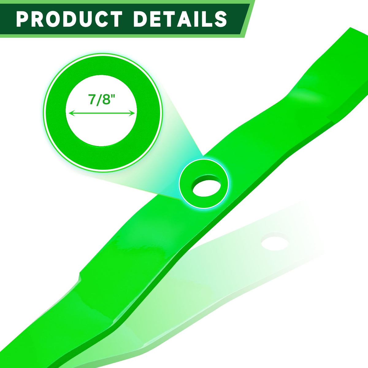 TENGMUJX 54-Inch deck blade with John Deere compatibility mark
