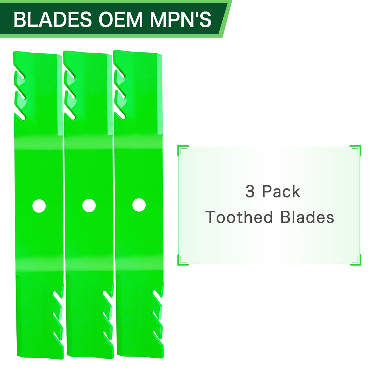 TENGMUJX 54-inch blade for GX345 improves mowing efficiency and blade life.