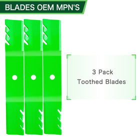 TENGMUJX 54-inch blade for GX345 improves mowing efficiency and blade life.