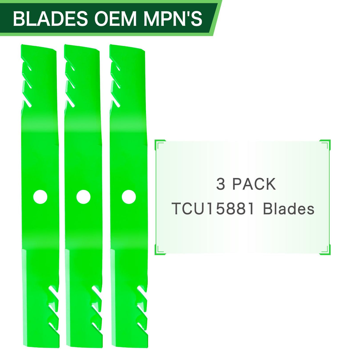TENGMUJX blade offset 1/2in aiding deck alignment.
