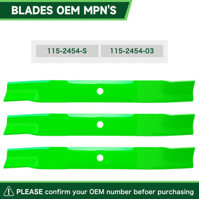 TENGMUJX blade compatibility with Exmark and Toro for versatile mower upgrades.