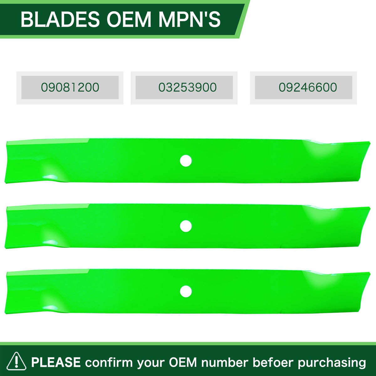 TENGMUJX blade dimensions 20.5 by 2.5 inches ensure proper fit