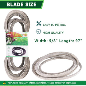 TENGMUJX blade pair for Husqvarna 2242B ensures precise mulching.