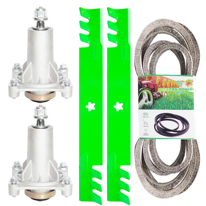 TENGMUJX spindle pair for Husqvarna YTH18542 improves mowing efficiency.