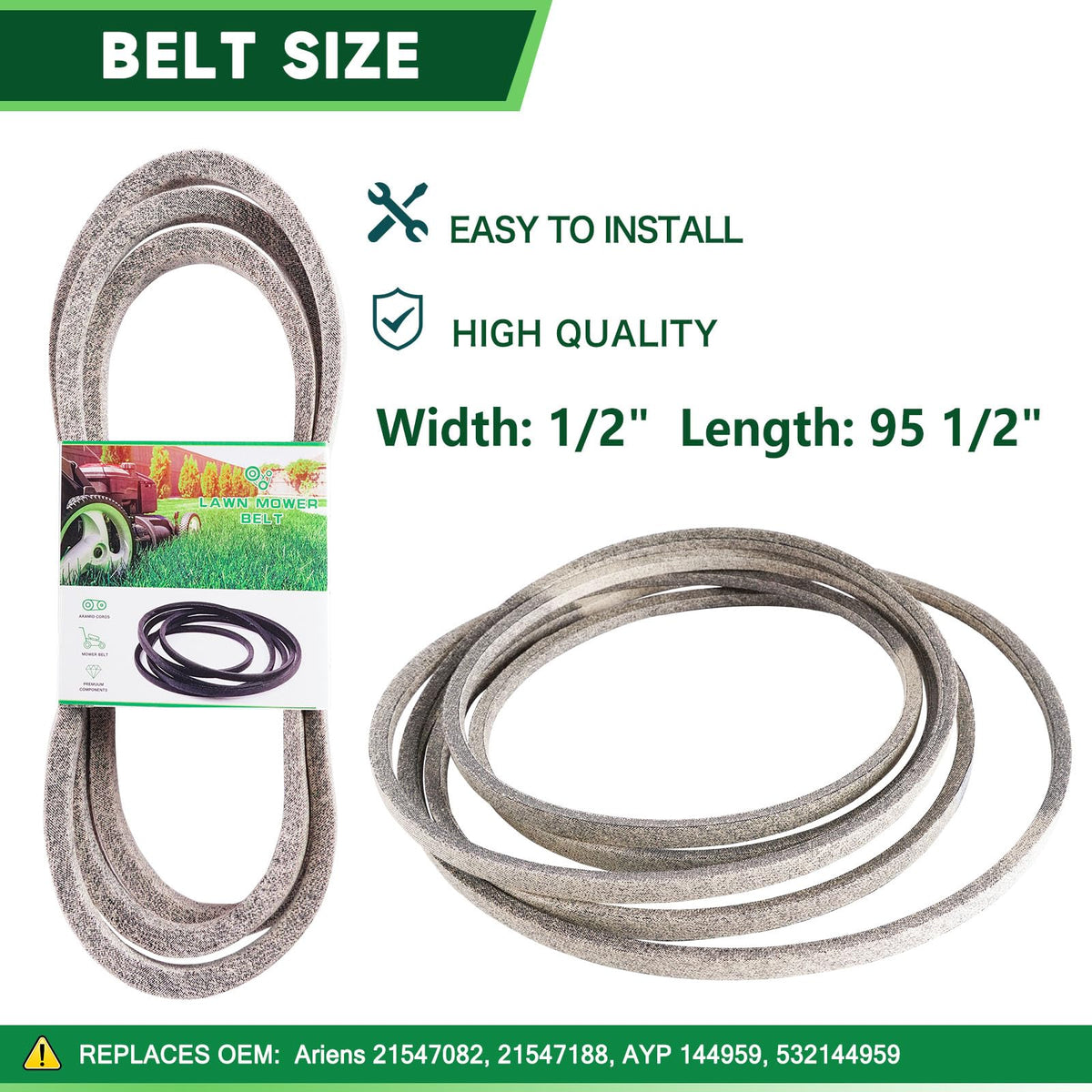 TENGMUJX drive belt ensures reliable transmission on riding mowers