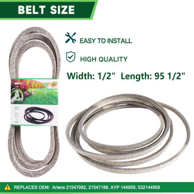 TENGMUJX drive belt ensures reliable transmission on riding mowers