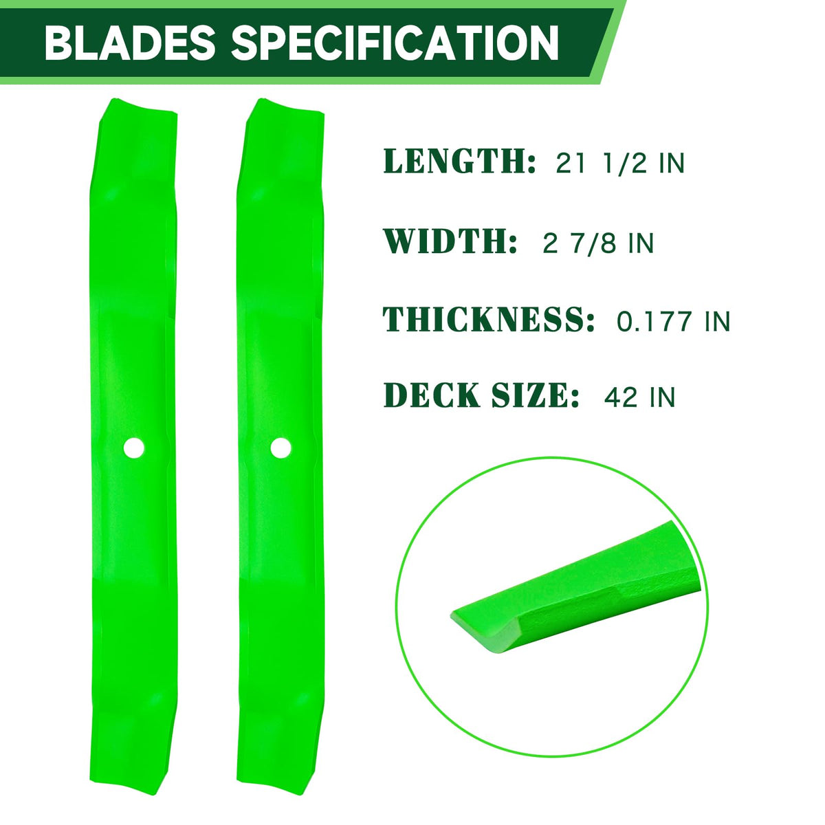 TENGMUJX Exmark Quest 42-inch blade assembly ensures precise cuts